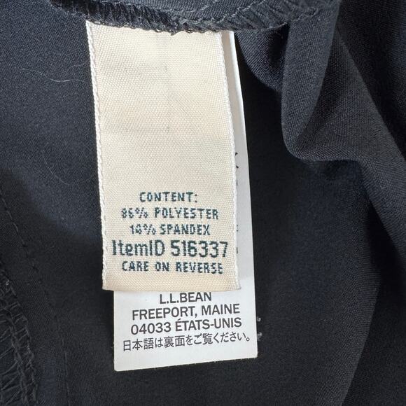L. L. BEAN Pants Womens M Black Wide Leg Cropped Active Athletic Travel - Picture 8 of 9
